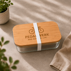 Lunchbox Glas mit Bambusdeckel