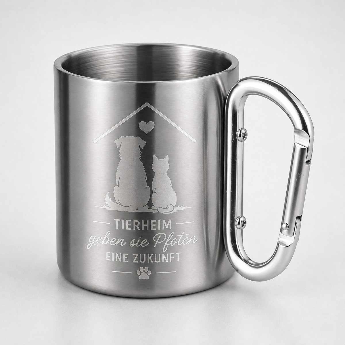 Thermobecher 220 ml mit Karabinergriff