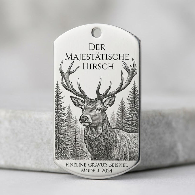 Dog Tag Militär-Anhänger mit Gravur