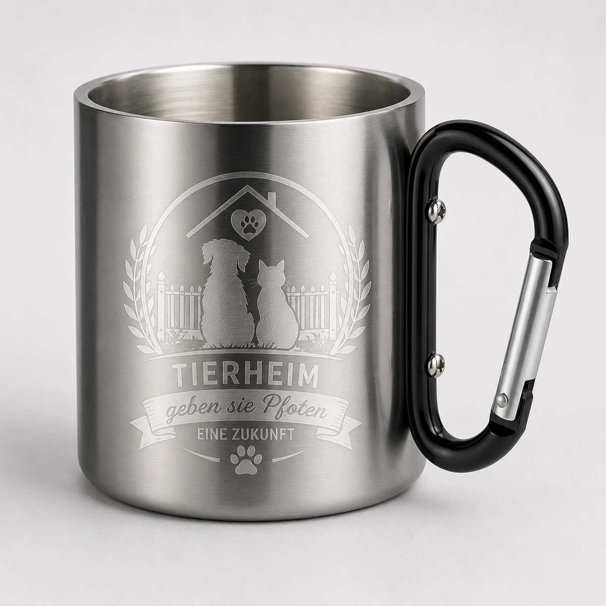 Thermobecher 220 ml mit Karabinergriff