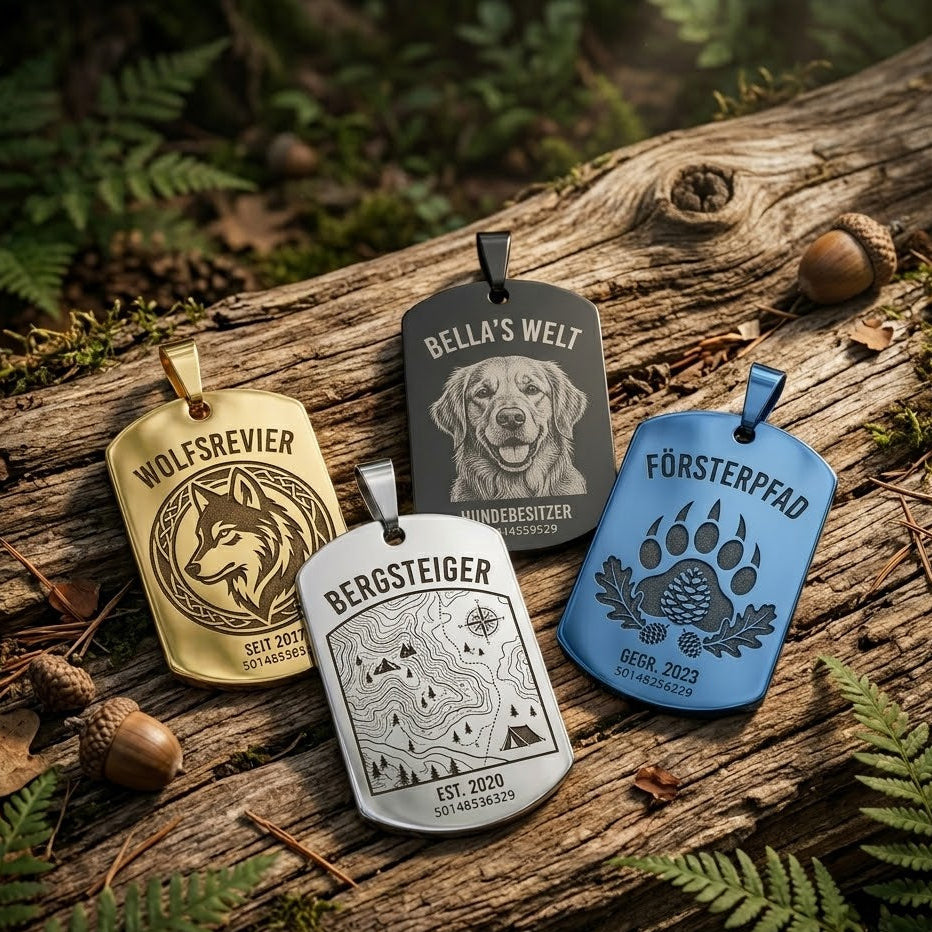 Dog Tag Militär-Anhänger mit Gravur