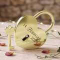 Liebesschloss personalisiert Gravur Vorhängeschloss Rot Gold Geschenk