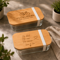 Lunchbox Glas mit Bambusdeckel