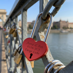 Liebesschloss personalisiert Gravur Vorhängeschloss Rot Weiß Roségold Paare